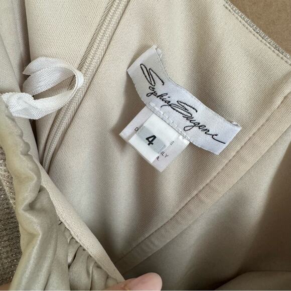 Sophia Eugene strapless silk and metallic gold dress - Picture 3 of 5